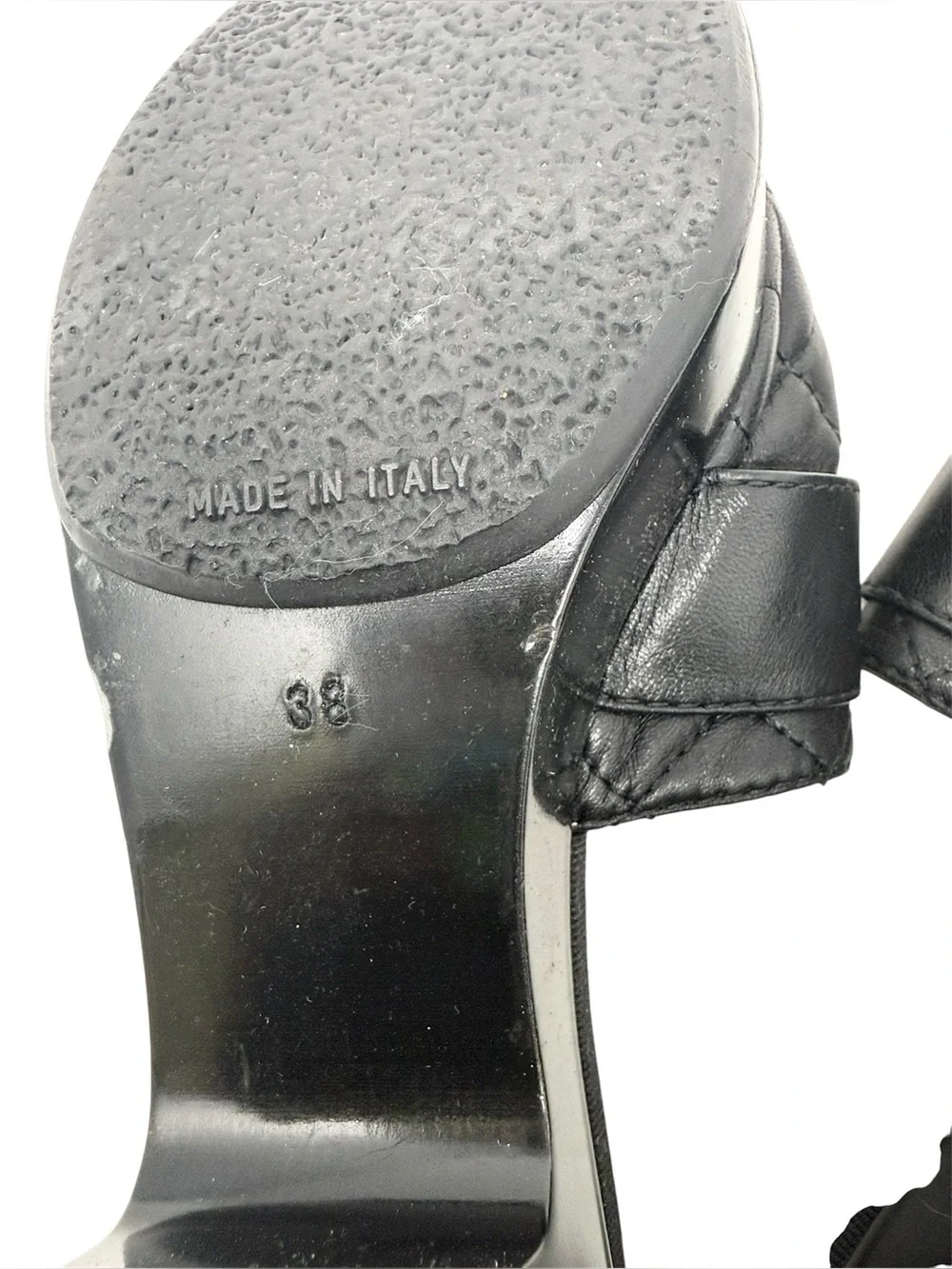 Chanel Black Quilted CC Slip On Turnlock Platform Mules Slides Clogs Sandals 38